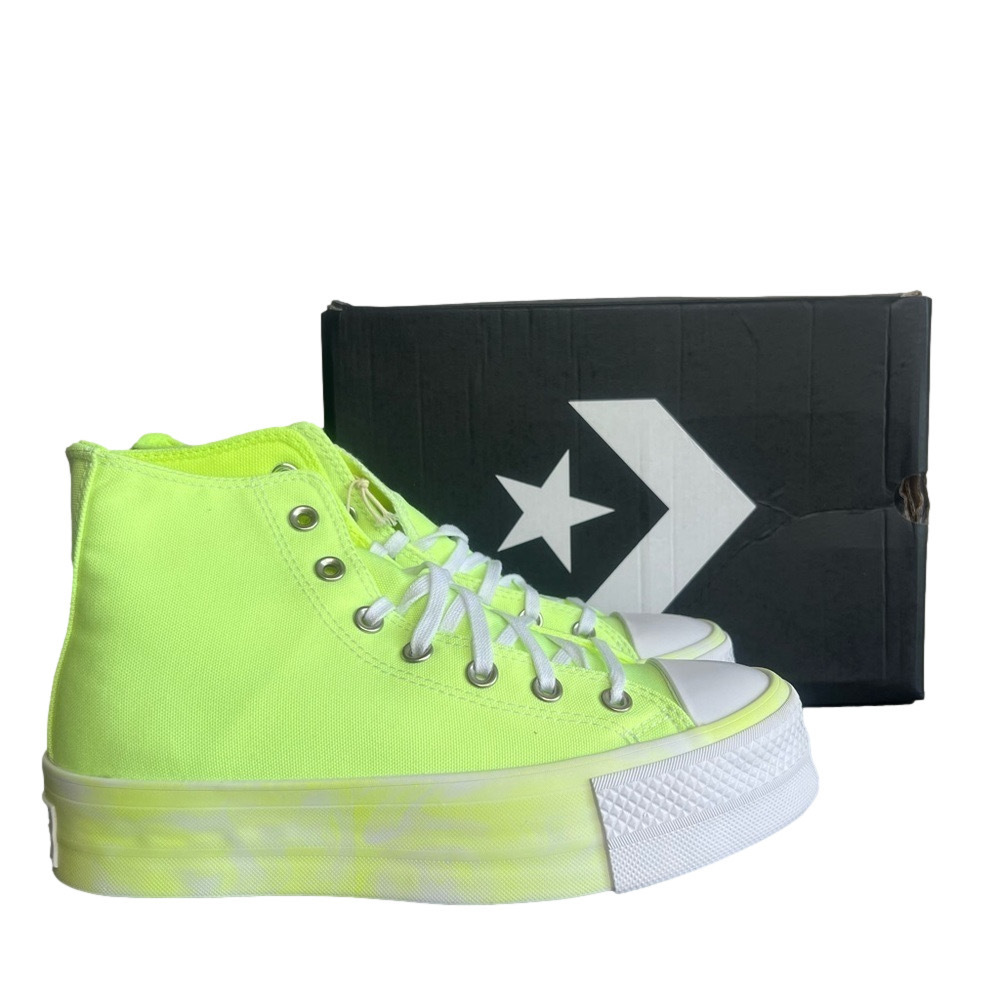 Converse Chuck Taylor Lift Hi Platform Volt Glow Women's Shoe Size 8 #B1671